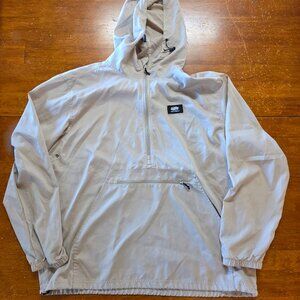 Men's Selkirk Tan Hooded Windbreaker Lightweight Jacket XL